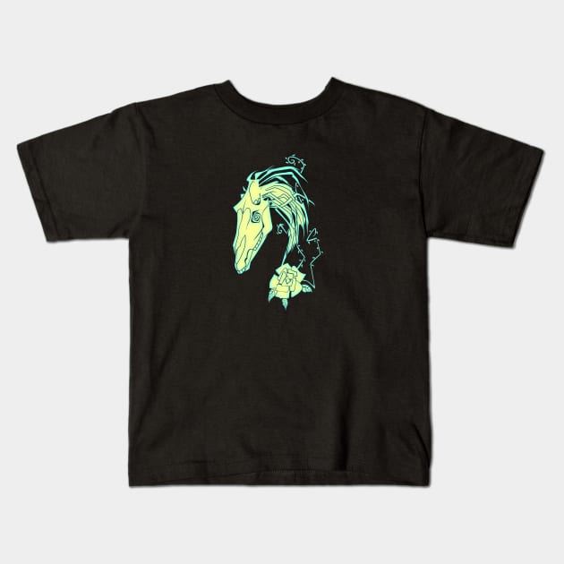 ghost horse Kids T-Shirt by gh30rgh3